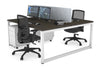 Quadro Loop Legs 2 Person Office Workstation [1600L x 800W with Cable Scallop] - Thumbnail 34 