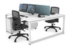 Quadro Loop Legs 2 Person Office Workstation [1600L x 800W with Cable Scallop] - Thumbnail 6 