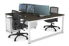 Quadro Loop Legs 2 Person Office Workstation [1600L x 800W with Cable Scallop] - Thumbnail 36 