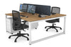 Quadro Loop Legs 2 Person Office Workstation [1600L x 800W with Cable Scallop] - Thumbnail 25 