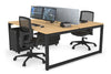 Quadro Loop Legs 2 Person Office Workstation [1600L x 800W with Cable Scallop] - Thumbnail 55 