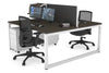 Quadro Loop Legs 2 Person Office Workstation [1600L x 800W with Cable Scallop] - Thumbnail 42 