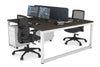 Quadro Loop Legs 2 Person Office Workstation [1800L x 800W with Cable Scallop] - Thumbnail 35 