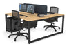 Quadro Loop Legs 2 Person Office Workstation [1800L x 800W with Cable Scallop] - Thumbnail 56 