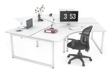 Quadro Loop Leg 3 Person 120 Degree Office Workstations