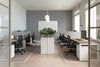 Quadro Loop Legs 3 Person Run Office Workstation [1800L x 800W with Cable Scallop] - Thumbnail 2 