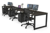 Quadro Loop Legs 3 Person Run Office Workstation [1800L x 800W with Cable Scallop] - Thumbnail 12 