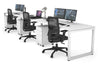 Quadro Loop Legs 3 Person Run Office Workstation [1800L x 800W with Cable Scallop] - Thumbnail 1 