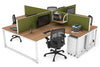Quadro Loop Legs 4 Person Corner Workstation [1600L x 1800W with Cable Scallop] - Thumbnail 45 
