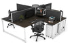 Quadro Loop Legs 4 Person Corner Workstation [1600L x 1800W with Cable Scallop] - Thumbnail 55 