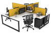 Quadro Loop Legs 4 Person Corner Workstation [1600L x 1800W with Cable Scallop] - Thumbnail 4 