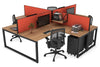 Quadro Loop Legs 4 Person Corner Workstation [1600L x 1800W with Cable Scallop] - Thumbnail 16 