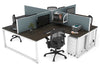 Quadro Loop Legs 4 Person Corner Workstation [1600L x 1800W with Cable Scallop] - Thumbnail 54 