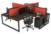 Quadro Loop Legs 4 Person Corner Workstation [1600L x 1800W with Cable Scallop] - Thumbnail 23 