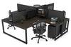 Quadro Loop Legs 4 Person Corner Workstation [1600L x 1800W with Cable Scallop] - Thumbnail 28 