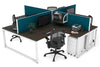 Quadro Loop Legs 4 Person Corner Workstation [1800L x 1800W with Cable Scallop] - Thumbnail 53 