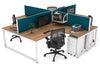 Quadro Loop Legs 4 Person Corner Workstation [1800L x 1800W with Cable Scallop] - Thumbnail 46 