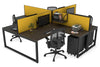 Quadro Loop Legs 4 Person Corner Workstation [1800L x 1800W with Cable Scallop] - Thumbnail 24 