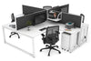 Quadro Loop Legs 4 Person Corner Workstation [1800L x 1800W with Cable Scallop] - Thumbnail 34 