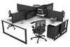 Quadro Loop Legs 4 Person Corner Workstation [1800L x 1800W with Cable Scallop] - Thumbnail 8 