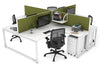 Quadro Loop Legs 4 Person Corner Workstation [1800L x 1800W with Cable Scallop] - Thumbnail 32 
