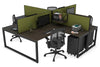 Quadro Loop Legs 4 Person Corner Workstation [1800L x 1800W with Cable Scallop] - Thumbnail 25 