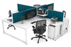 Quadro Loop Legs 4 Person Corner Workstation [1800L x 1800W with Cable Scallop] - Thumbnail 33 