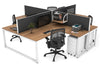 Quadro Loop Legs 4 Person Corner Workstation [1800L x 1800W with Cable Scallop] - Thumbnail 48 
