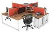Quadro Loop Legs 4 Person Corner Workstation [1800L x 1800W with Cable Scallop] - Thumbnail 43 