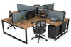 Quadro Loop Legs 4 Person Corner Workstation [1800L x 1800W with Cable Scallop] - Thumbnail 20 