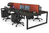 Quadro Loop Legs 4 Person Office Workstation [1200L x 800W with Cable Scallop] - Thumbnail 77 
