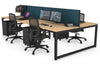 Quadro Loop Legs 4 Person Office Workstation [1200L x 800W with Cable Scallop] - Thumbnail 61 