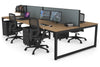 Quadro Loop Legs 4 Person Office Workstation [1200L x 800W with Cable Scallop] - Thumbnail 71 