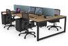 Quadro Loop Legs 4 Person Office Workstation [1200L x 800W with Cable Scallop] - Thumbnail 66 