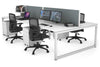 Quadro Loop Legs 4 Person Office Workstation [1200L x 800W with Cable Scallop] - Thumbnail 11 