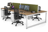 Quadro Loop Legs 4 Person Office Workstation [1200L x 800W with Cable Scallop] - Thumbnail 29 