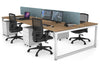Quadro Loop Legs 4 Person Office Workstation [1200L x 800W with Cable Scallop] - Thumbnail 26 