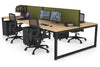Quadro Loop Legs 4 Person Office Workstation [1200L x 800W with Cable Scallop] - Thumbnail 60 