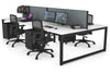 Quadro Loop Legs 4 Person Office Workstation [1200L x 800W with Cable Scallop] - Thumbnail 52 