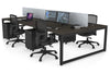 Quadro Loop Legs 4 Person Office Workstation [1200L x 800W with Cable Scallop] - Thumbnail 74 