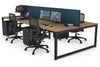 Quadro Loop Legs 4 Person Office Workstation [1200L x 800W with Cable Scallop] - Thumbnail 70 