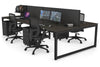 Quadro Loop Legs 4 Person Office Workstation [1200L x 800W with Cable Scallop] - Thumbnail 82 