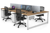 Quadro Loop Legs 4 Person Office Workstation [1200L x 800W with Cable Scallop] - Thumbnail 24 