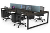 Quadro Loop Legs 4 Person Office Workstation [1200L x 800W with Cable Scallop] - Thumbnail 76 