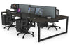 Quadro Loop Legs 4 Person Office Workstation [1200L x 800W with Cable Scallop] - Thumbnail 81 