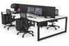 Quadro Loop Legs 4 Person Office Workstation [1200L x 800W with Cable Scallop] - Thumbnail 53 