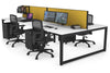 Quadro Loop Legs 4 Person Office Workstation [1200L x 800W with Cable Scallop] - Thumbnail 49 