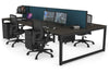 Quadro Loop Legs 4 Person Office Workstation [1200L x 800W with Cable Scallop] - Thumbnail 80 