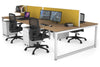 Quadro Loop Legs 4 Person Office Workstation [1200L x 800W with Cable Scallop] - Thumbnail 28 