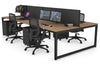 Quadro Loop Legs 4 Person Office Workstation [1200L x 800W with Cable Scallop] - Thumbnail 72 
